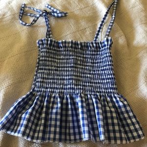 LF gingham crop top