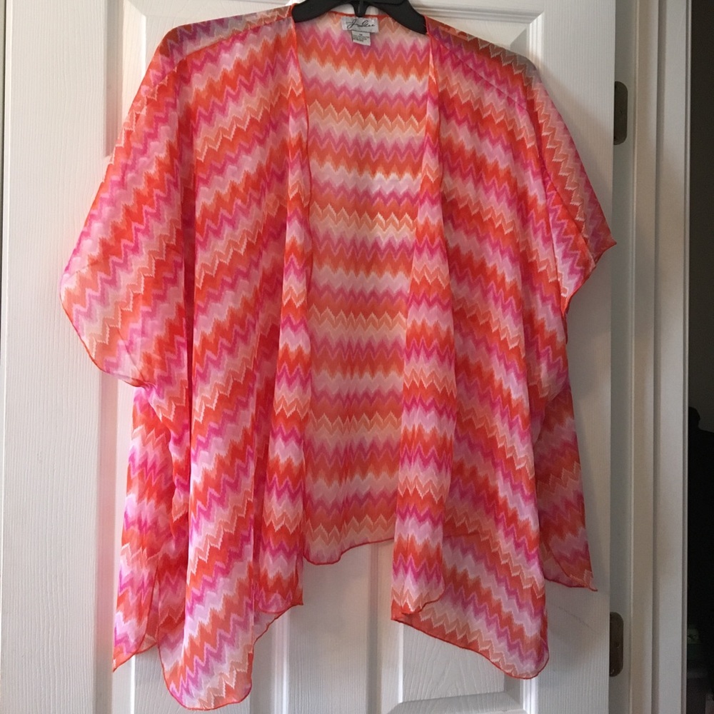 Sheer top chevron pattern