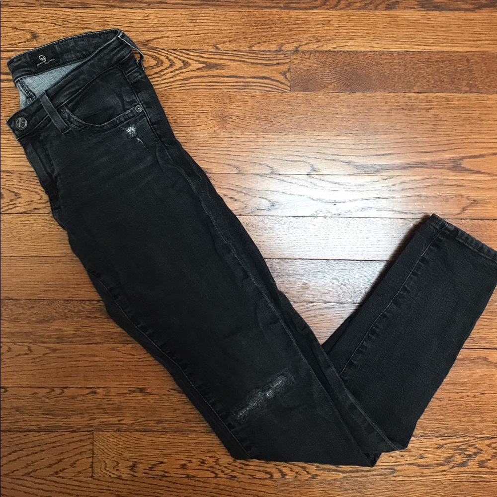 AG The Legging Supper Skinny Distressed Jeans