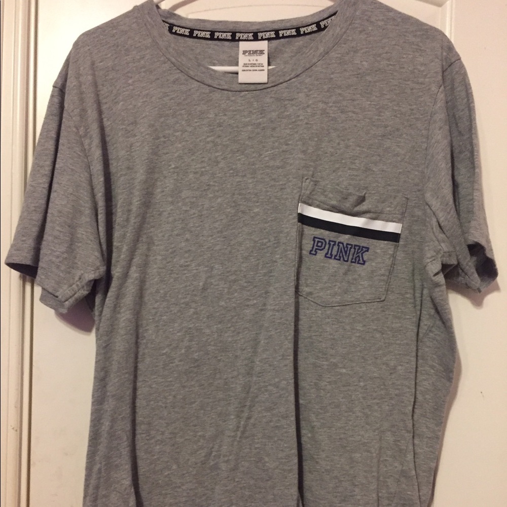 Blue and grey PINK Tshirt