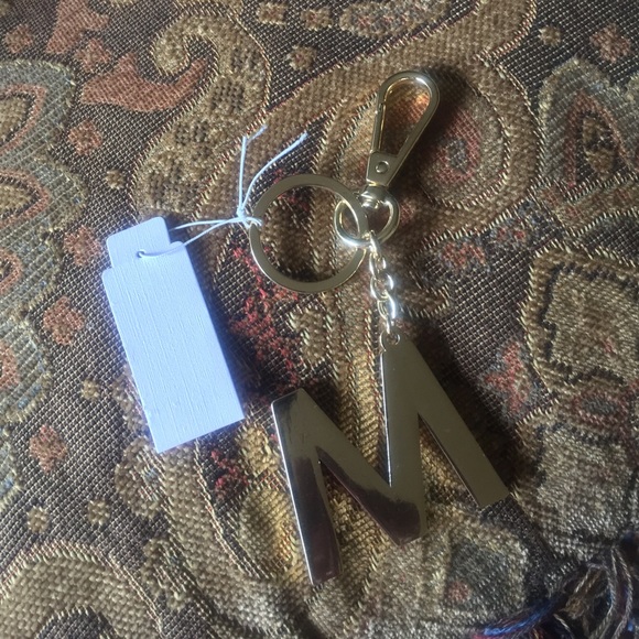 Initial "M" Keychain •Gold/Mint Color• - Picture 4 of 10