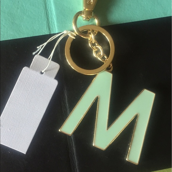 Initial "M" Keychain •Gold/Mint Color• - Picture 5 of 10