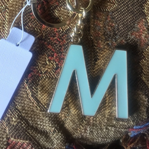 Initial "M" Keychain •Gold/Mint Color• - Picture 6 of 10