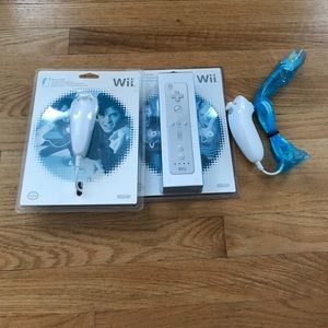 Wii Remote and two Nunchuks
