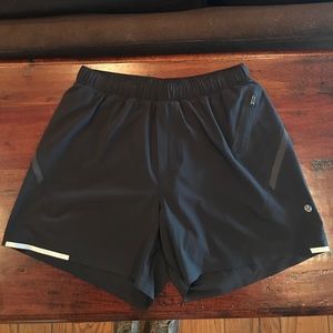 Lululemon Medium Black Reflective Lined Shorts