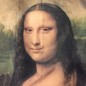 Da Vinci's MONA LISA wall decor fabric poster.