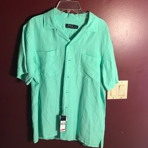 NWT Short sleeve Polo button up