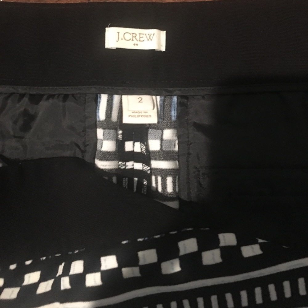 J. Crew side zip black and blue short - Picture 3 of 3