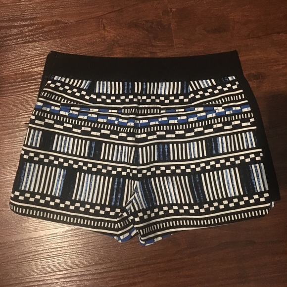 J. Crew side zip black and blue short - Picture 2 of 3