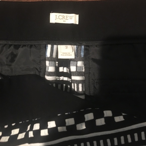 J. Crew side zip black and blue short - Picture 3 of 3