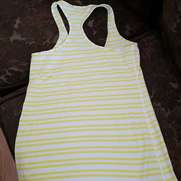 LULULEMON Yellow and White Striped Halter - Picture 4 of 4