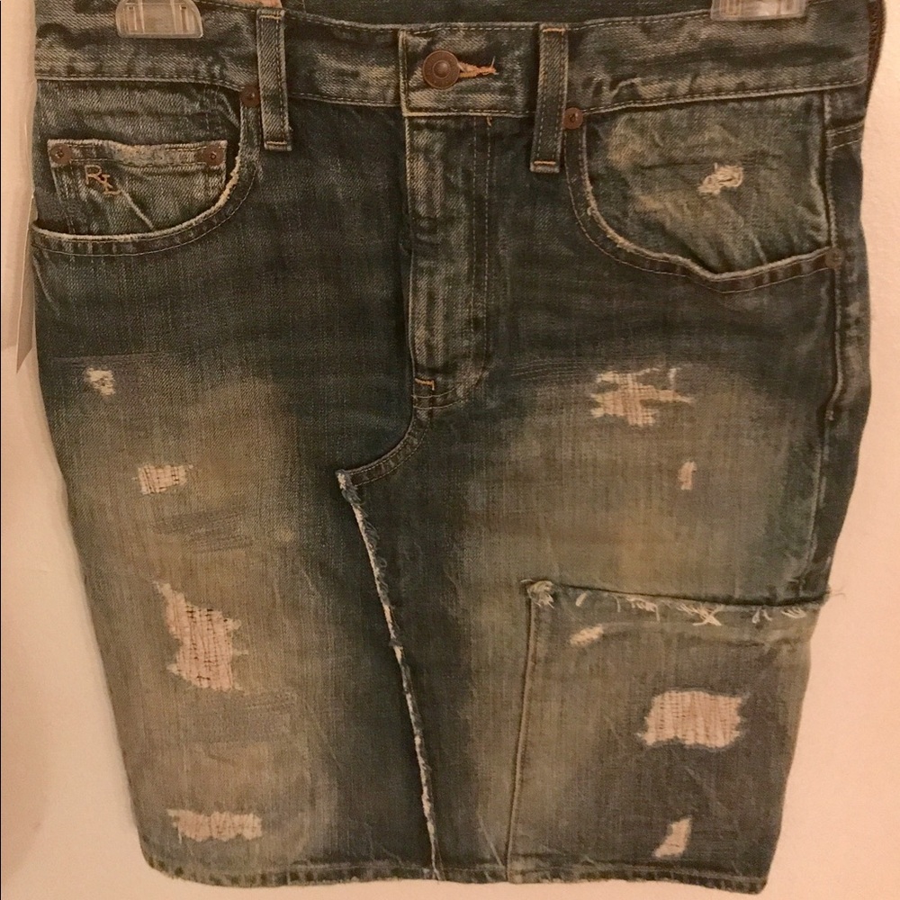 Ralph Lauren denim distressed skirt