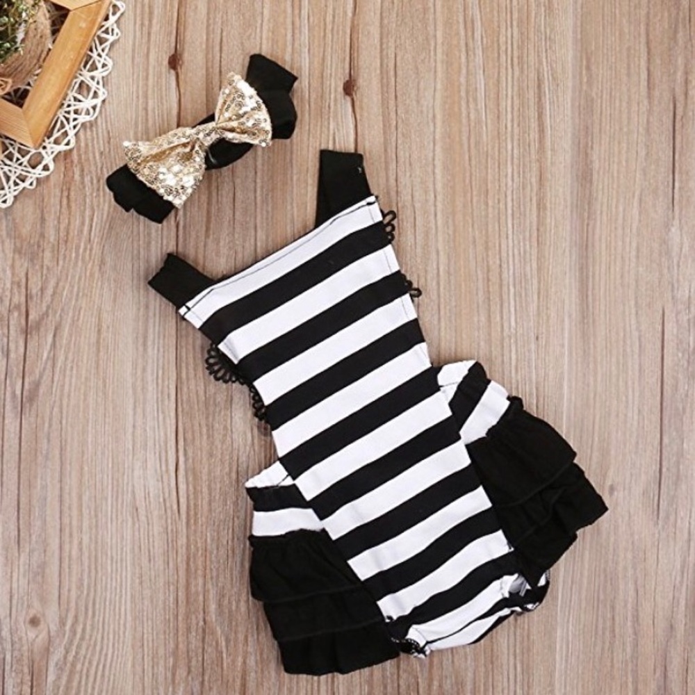 Lace  romper with headband