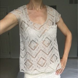 Delicate lace tee
