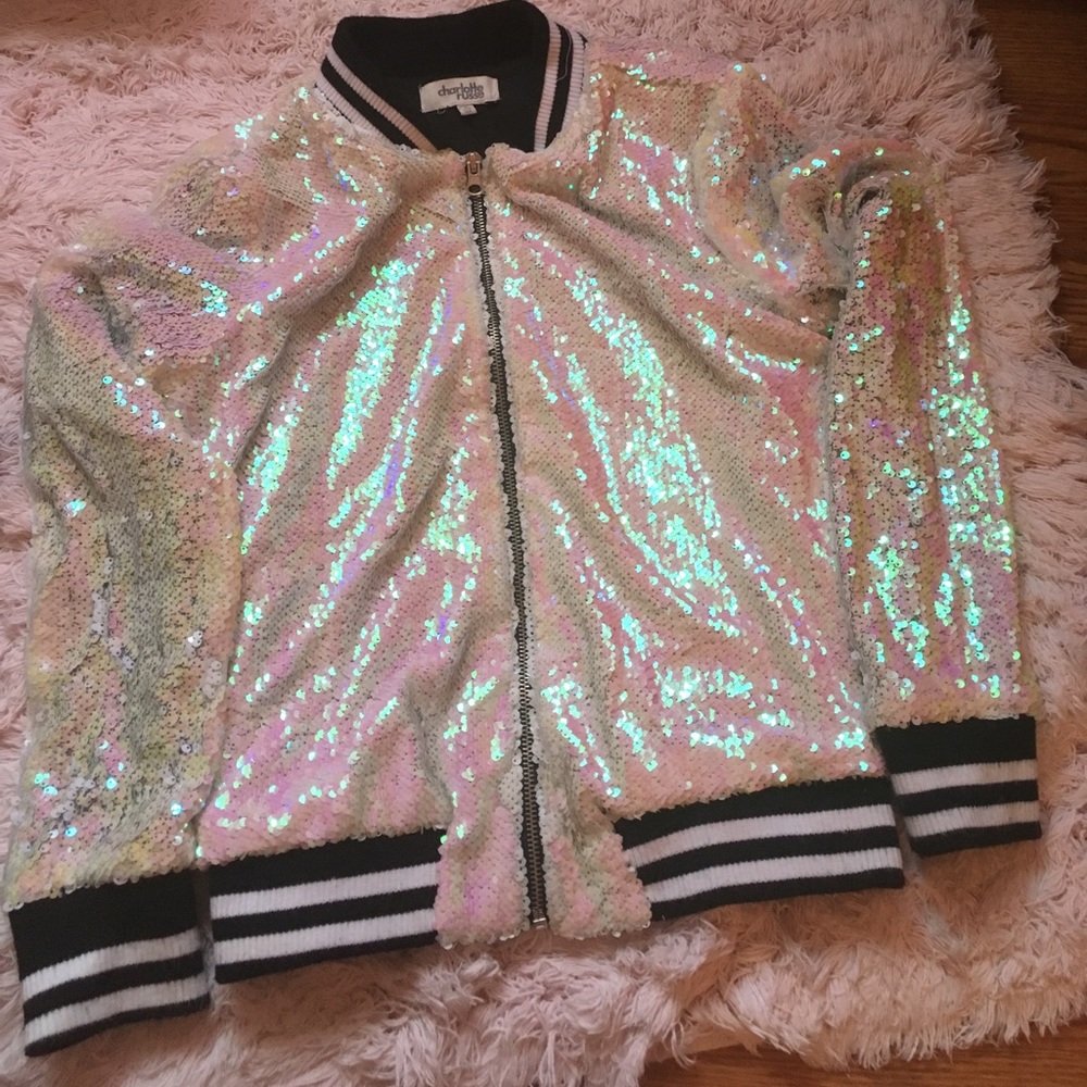 Sequined Bomber Jacket
