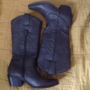 Vegan Leather Cowboy Boots