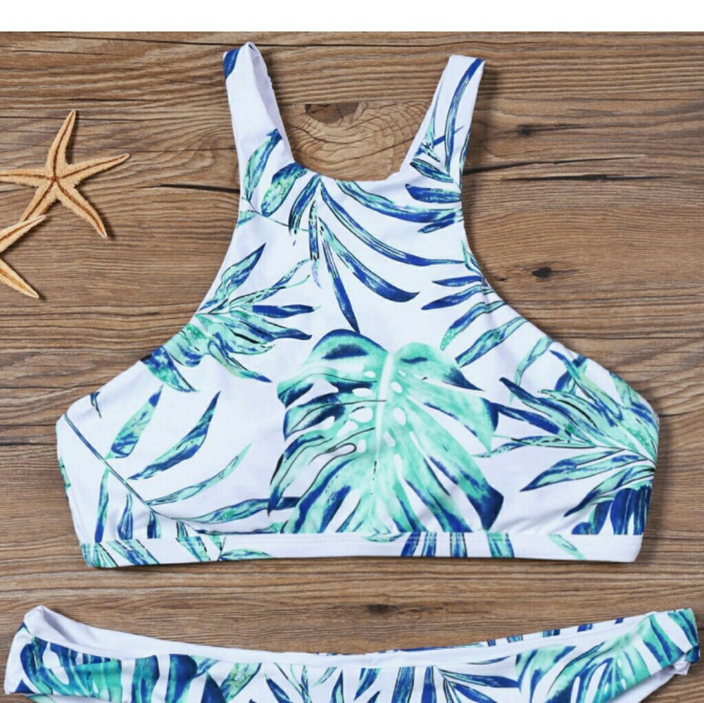 High neck swim suit