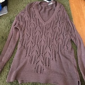 UO Cozy Purple Tunic Sweater