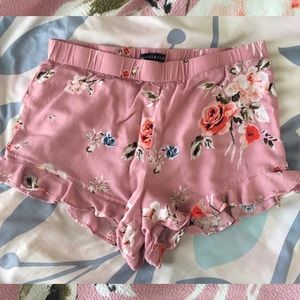 Pink Floral Shorts