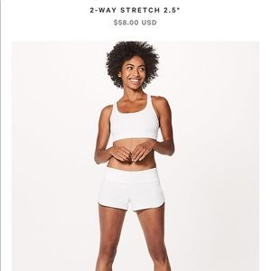 2 way stretch Lululemon speed shorts 2.5"