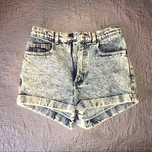 AA Acid Wash High Waist Jean Shorts