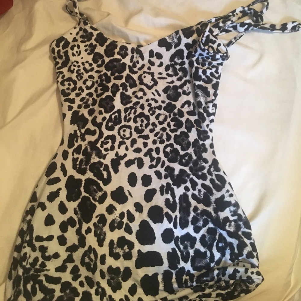 Animal Print Top w/ open back