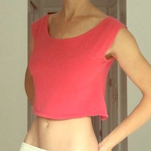 Pink bow crop top