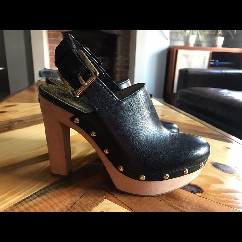 Michael Kors Black Clog heels 6.5