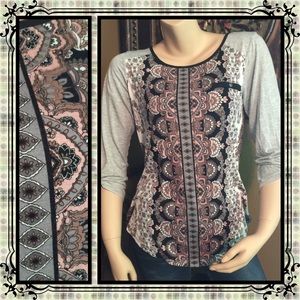 Pattern top and button back
