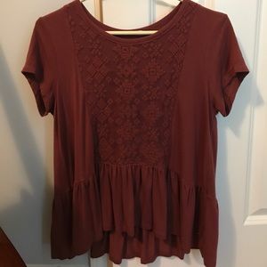 American Eagle Peplum Top