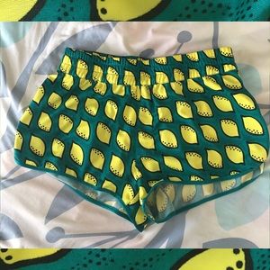 Lemon Print Shorts