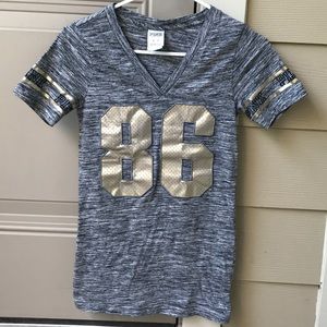 XS VS PINK Tee with Gold Detail