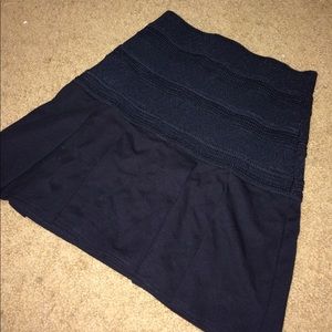 Bebe black embroidered skirt
