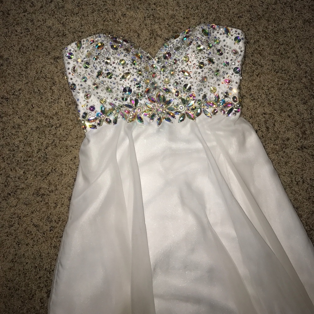 White prom dress