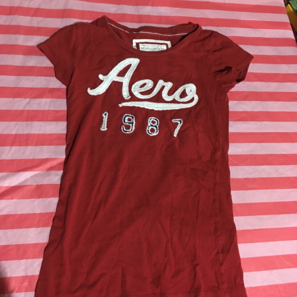 T shirt, size S, red / white letters