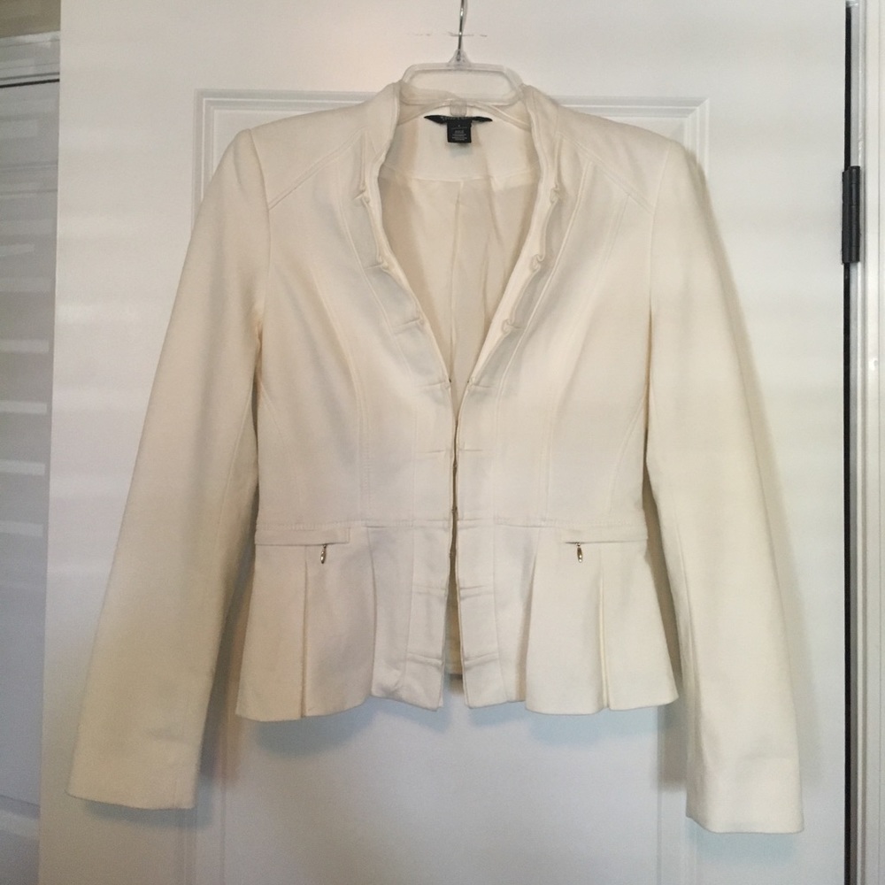 White House Black Market Jacket, Cream, SZ 4