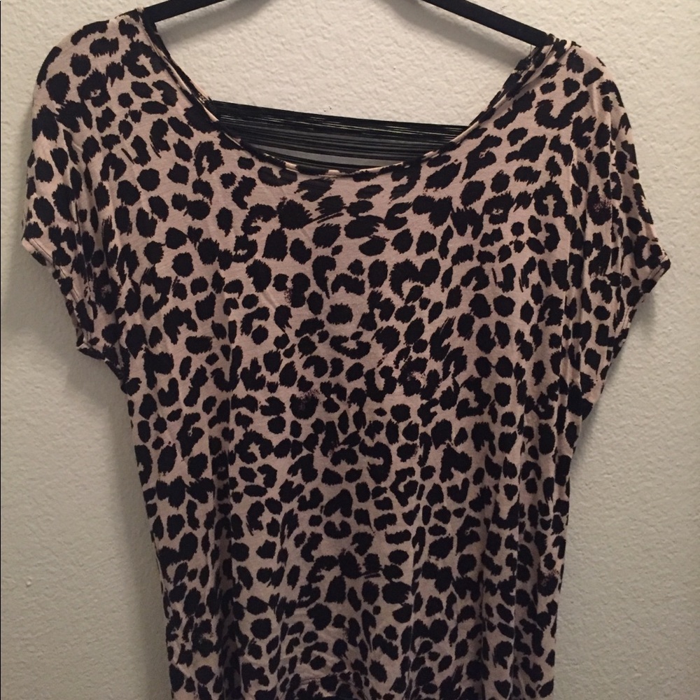 Cheetah shirt with open back