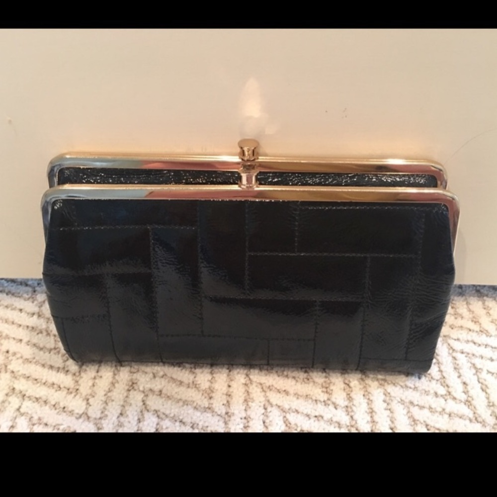 HOBO Black Leather Lauren Wallet