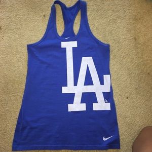 Dodgers LA racerback tank