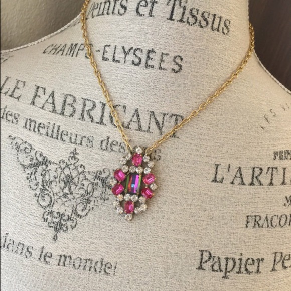 Vintage Rhinestone Crystal Necklace - Picture 4 of 5