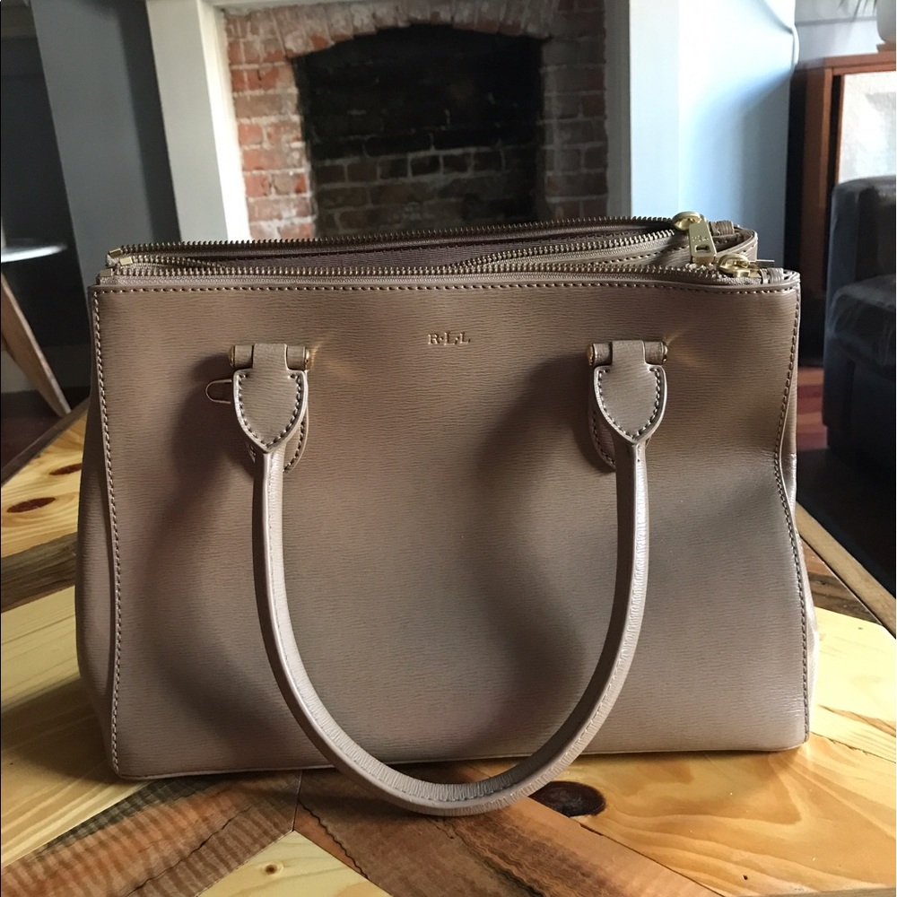 Newbury Mini dbl zip satchel Lauren Ralph Lauren.