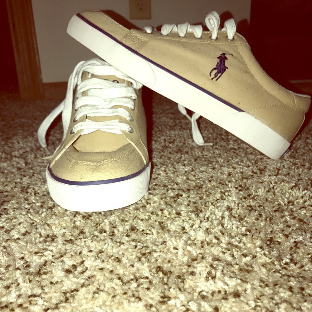 Men's new condition polo shoes in tan