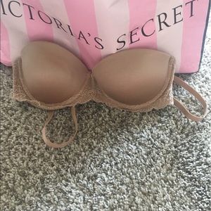 PINK Victoria's Secret strapless push-up bra 32B