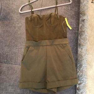 Alice + Olivia Army Green Romper