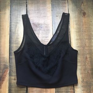 ASTR Black Crop Top