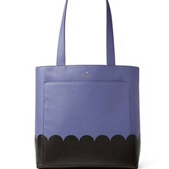 Kate Spade Lita Street Scallop Andrea Tote Blue - Picture 5 of 7
