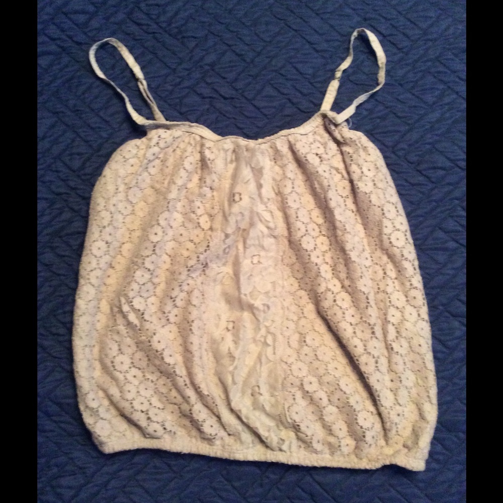 Hollister large grey lace tank