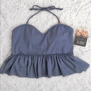 KORTNI JEANE sweetheart peplum bikini top