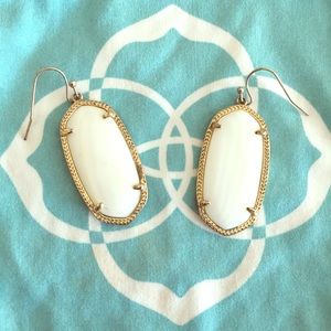 Small White Kendra Scott Earrings