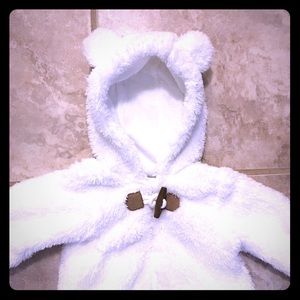 Fuzzy Newborn snowsuit